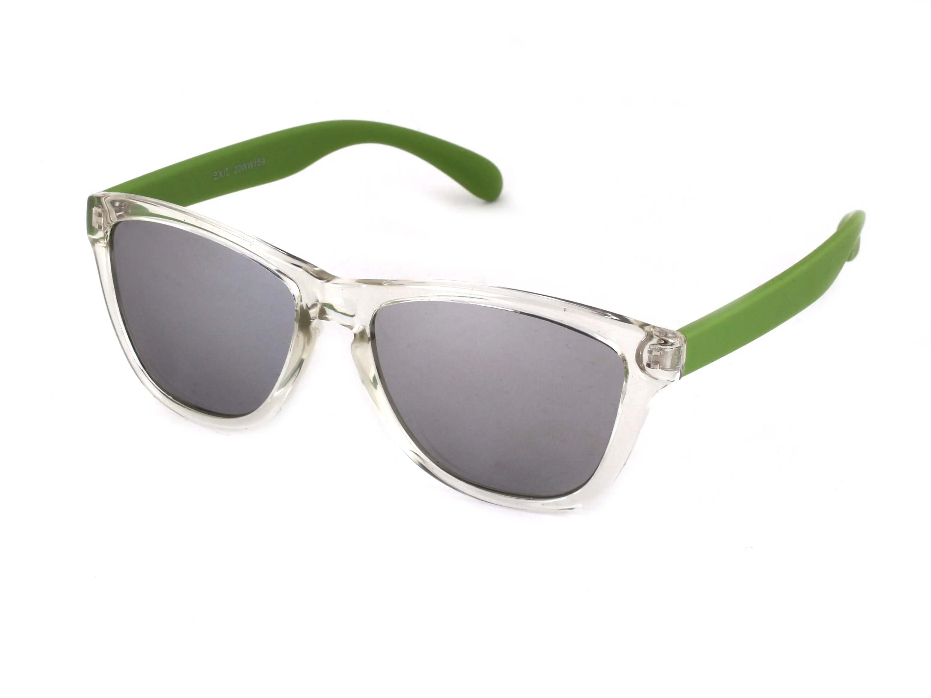 EXIT Bambino OCCH. SOLE BAMB. PLAST. TK0912 C.04 TRASP. L./ARG. SPEC. *3P Occhiali da sole bambino Plastica Trasparente Argento Farfalla Polarizzata Specchiato - immagine 1