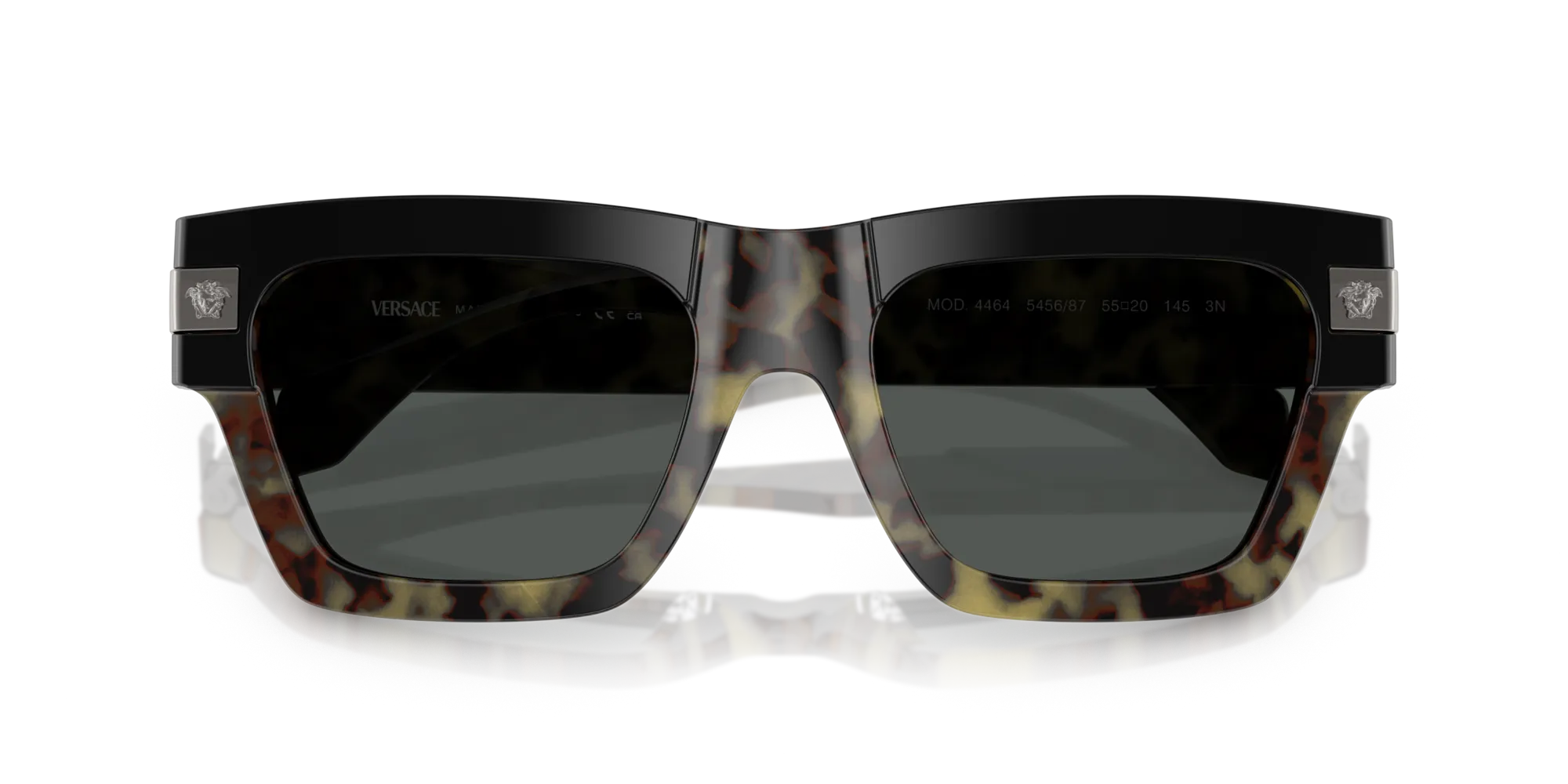 Versace VE4464 545687 Occhiali da sole Acetato Tartaruga Grigio Squadrata Normale - immagine 2