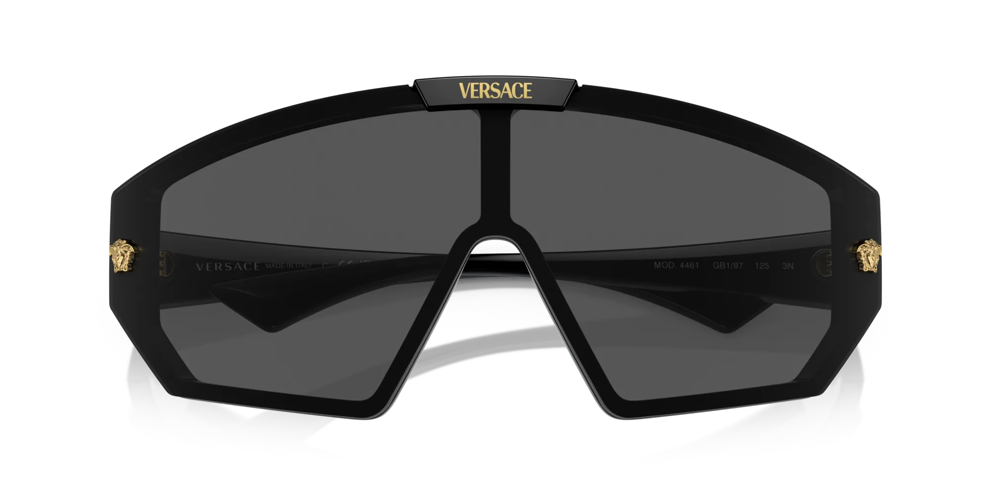 Versace VE4461 GB1/87 Occhiali da sole Iniettato Nero Grigio Geometrica Normale - immagine 2
