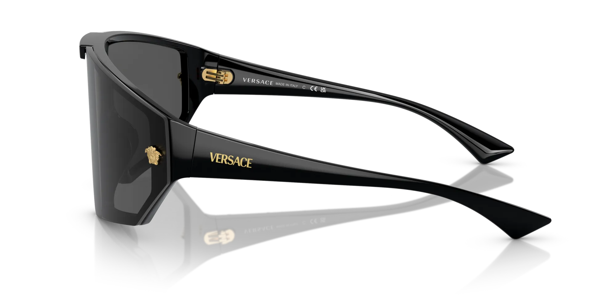 Versace VE4461 GB1/87 Occhiali da sole Iniettato Nero Grigio Geometrica Normale - immagine 4