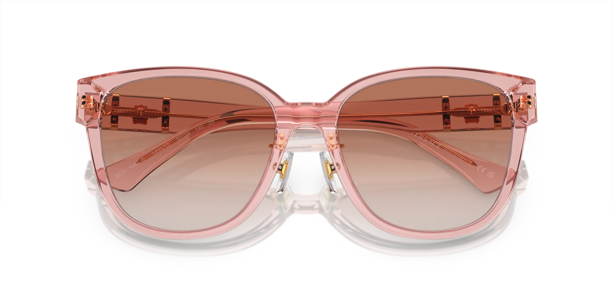 Versace VE4460D 543413 Occhiali da sole Acetato Rosa Rosa Squadrata Normale Sfumato - immagine 2