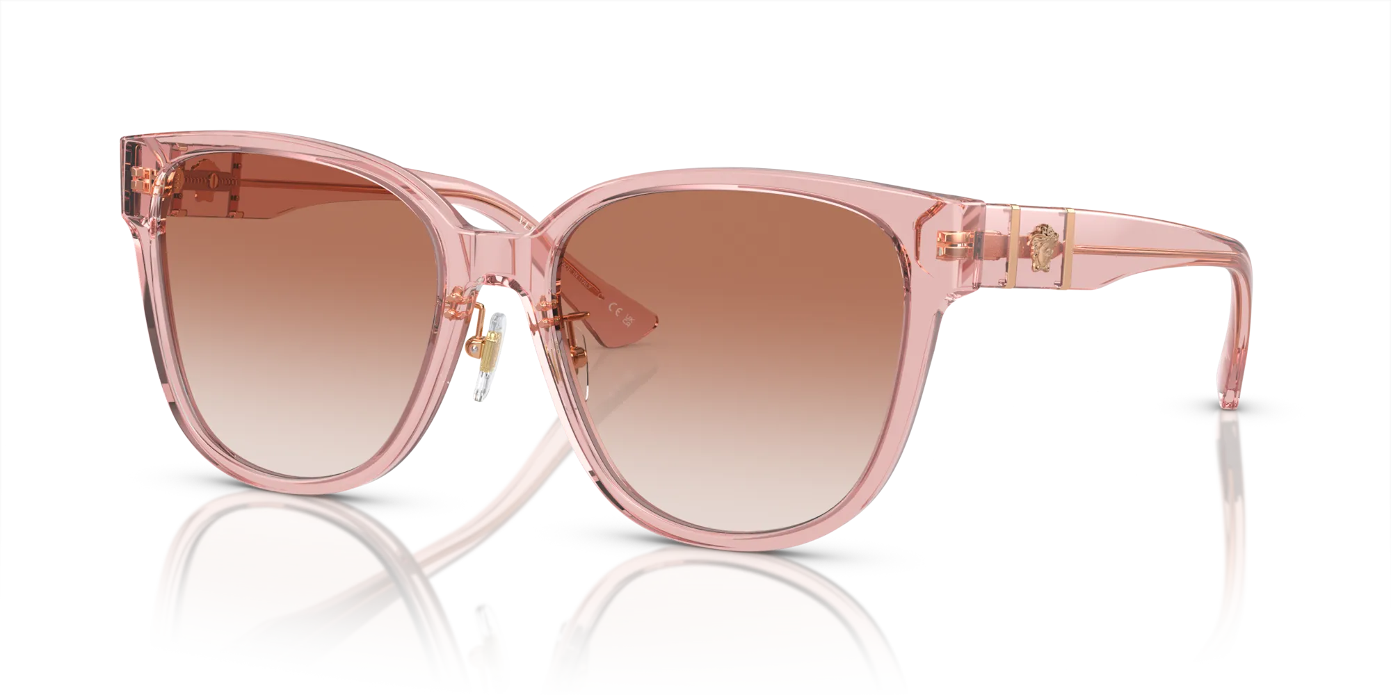 Versace VE4460D 543413 Occhiali da sole Acetato Rosa Rosa Squadrata Normale Sfumato - immagine 4