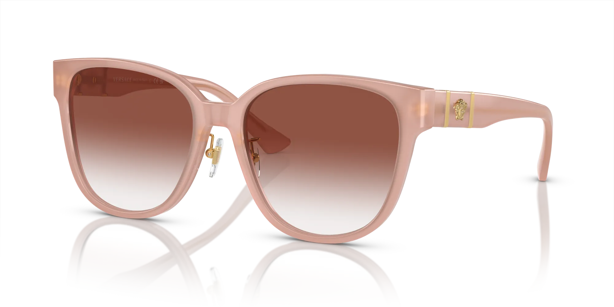 Versace VE4460D 5394V0 Occhiali da sole Acetato Rosa Rosso Squadrata Normale Sfumato - immagine 4