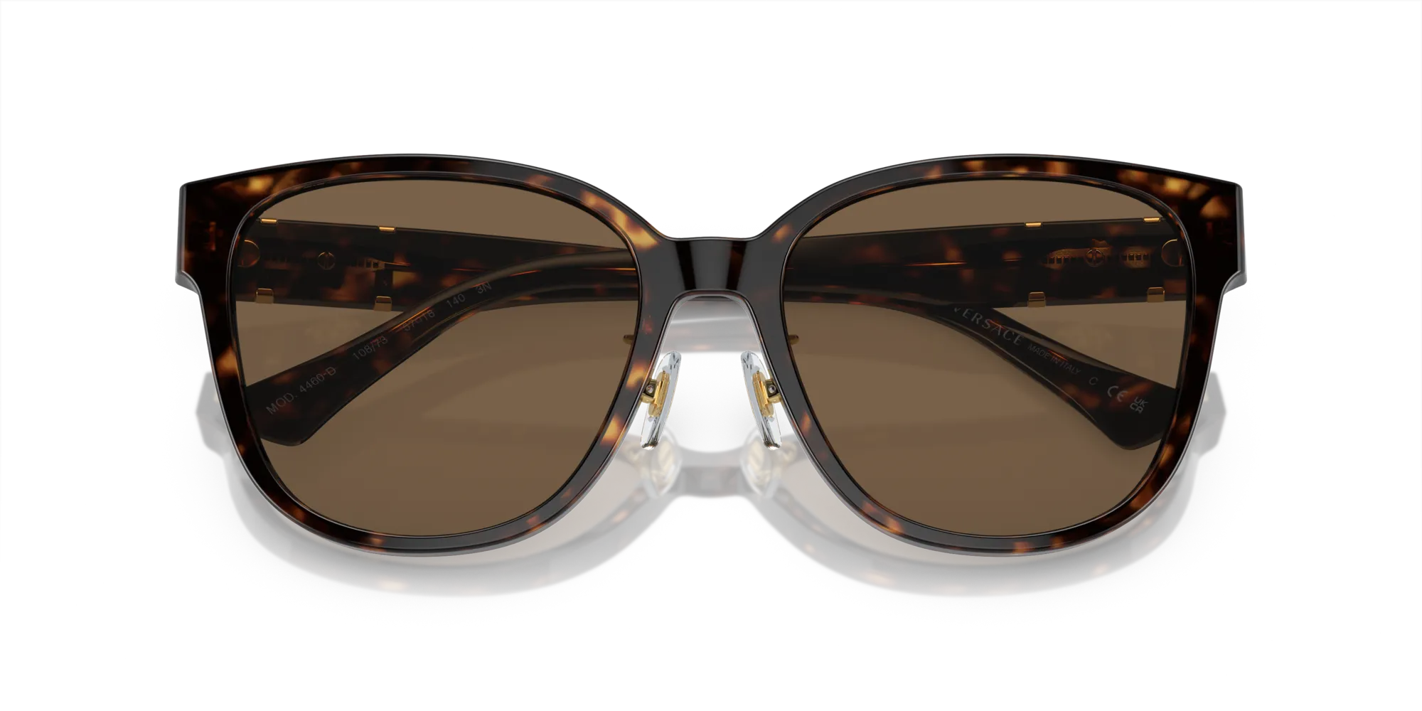 Versace VE4460D 108/73 Occhiali da sole Acetato Tartaruga Marrone Squadrata Normale - immagine 2