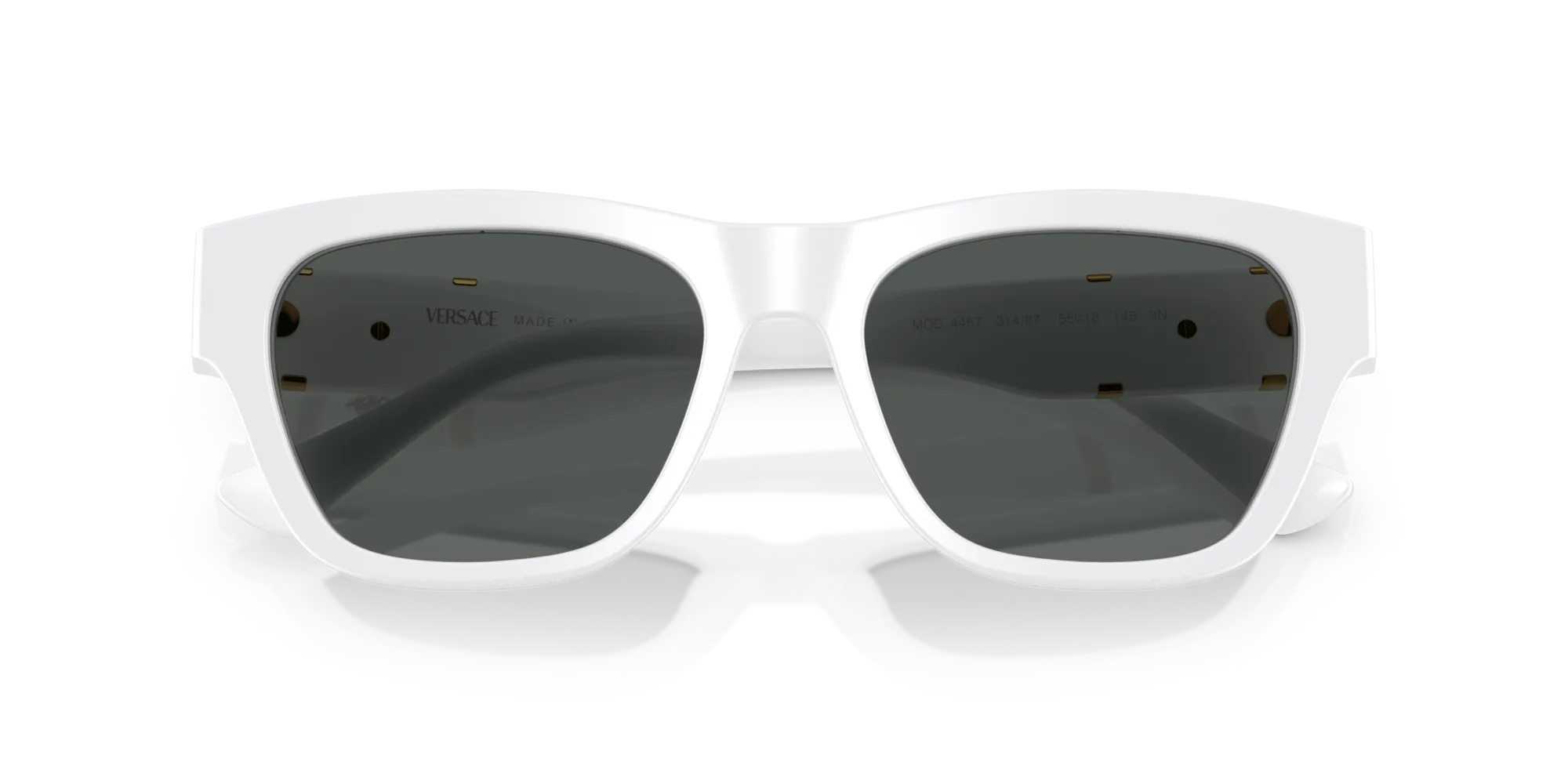 Versace VE4457 314/87 Occhiali da sole Acetato Bianco Grigio Squadrata Normale - immagine 2