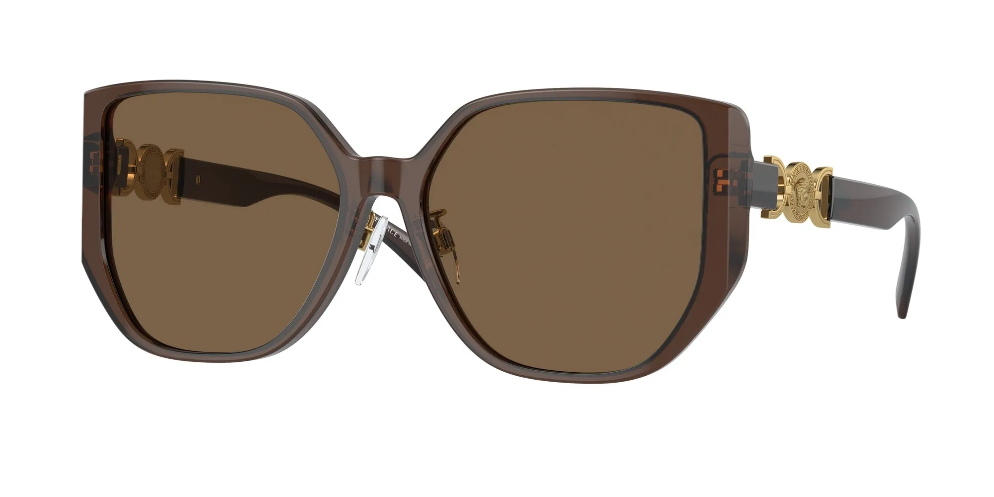 Versace VE4449D 541673 Occhiali da sole Acetato Marrone Marrone Squadrata Normale - immagine 1