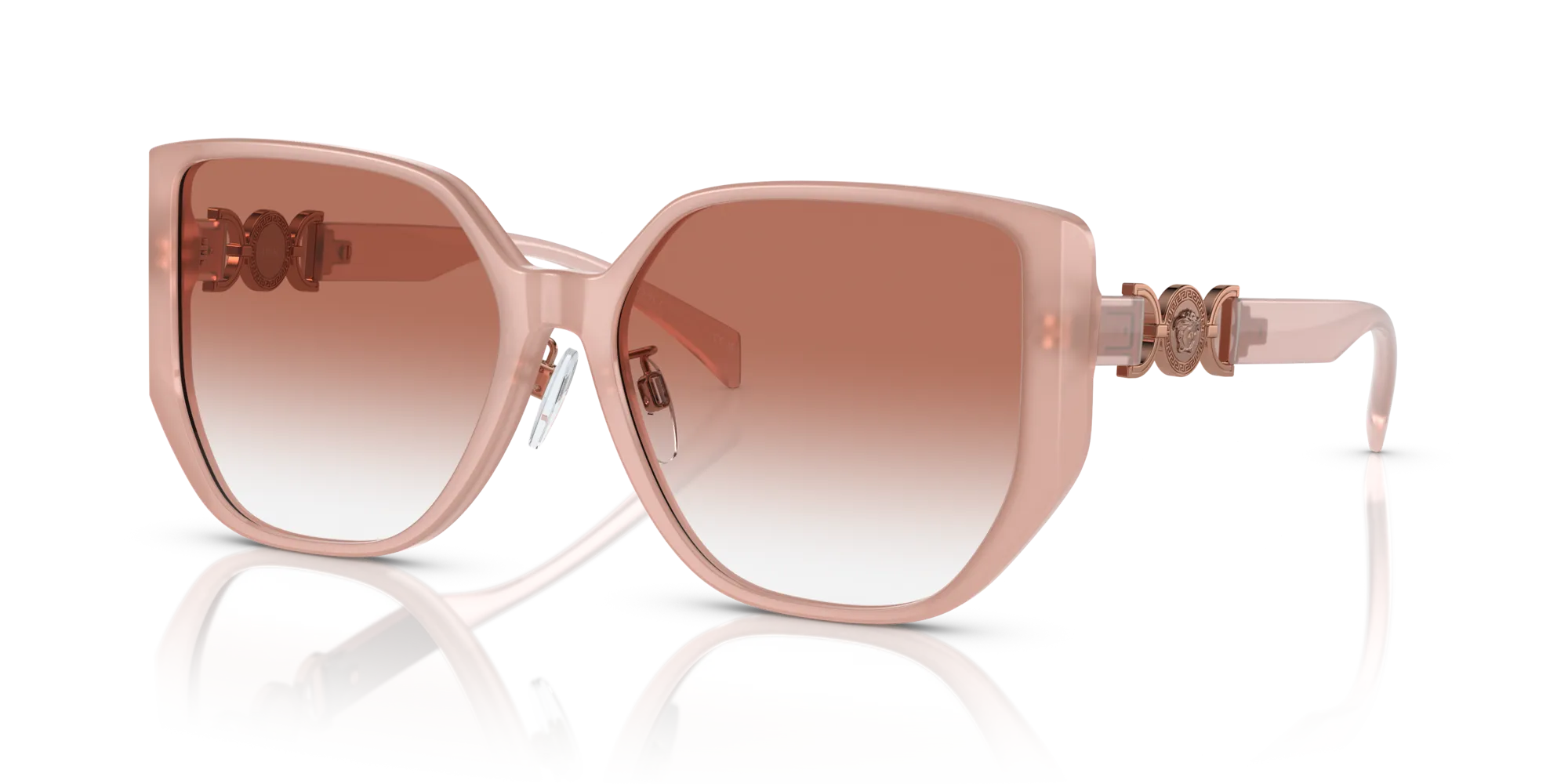 Versace VE4449D 5394V0 Occhiali da sole Acetato Rosa Rosso Squadrata Normale Sfumato - immagine 4