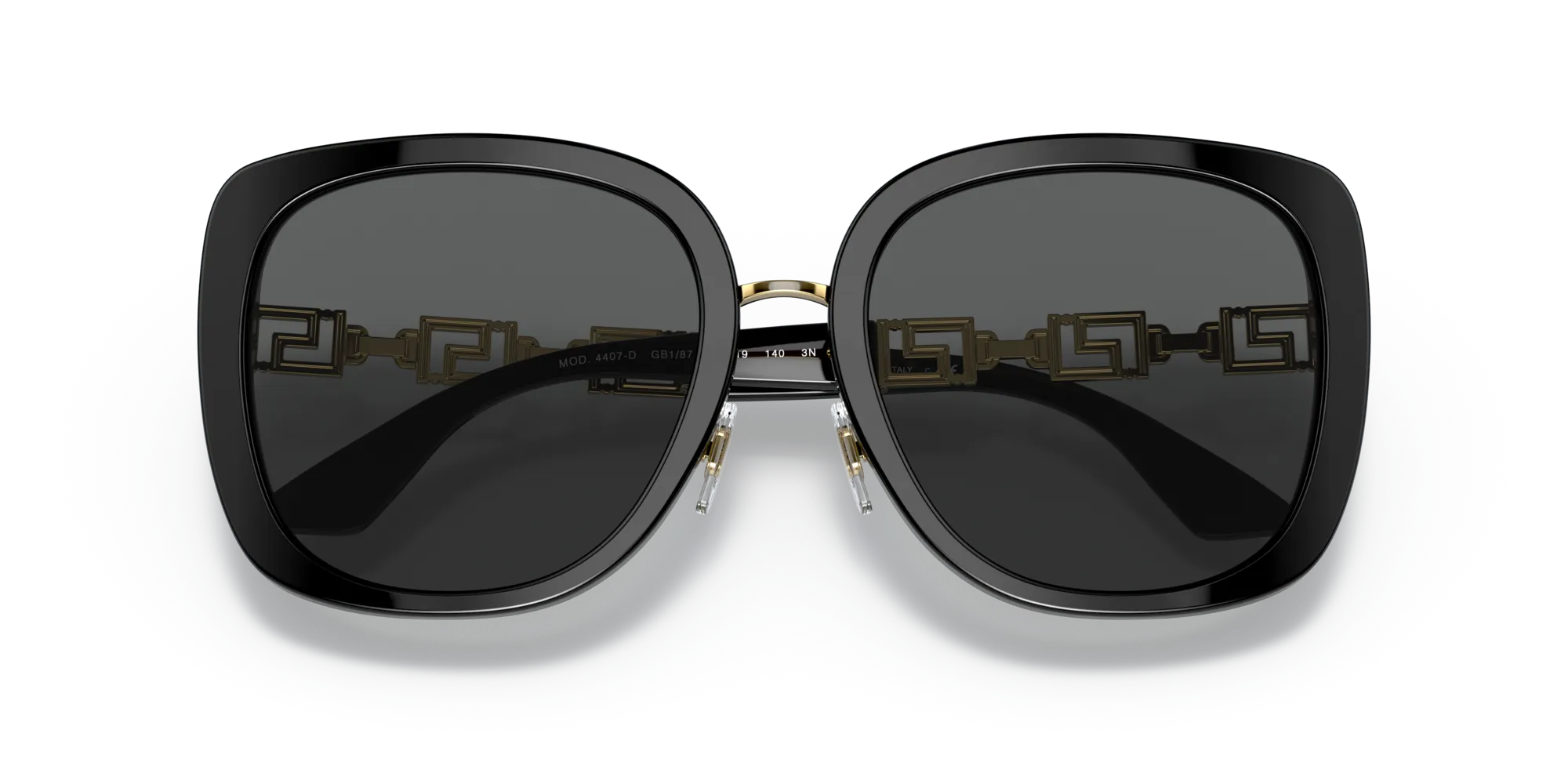 Versace VE4407D GB1/87 Occhiali da sole Acetato Nero Grigio Pillow Normale - immagine 2