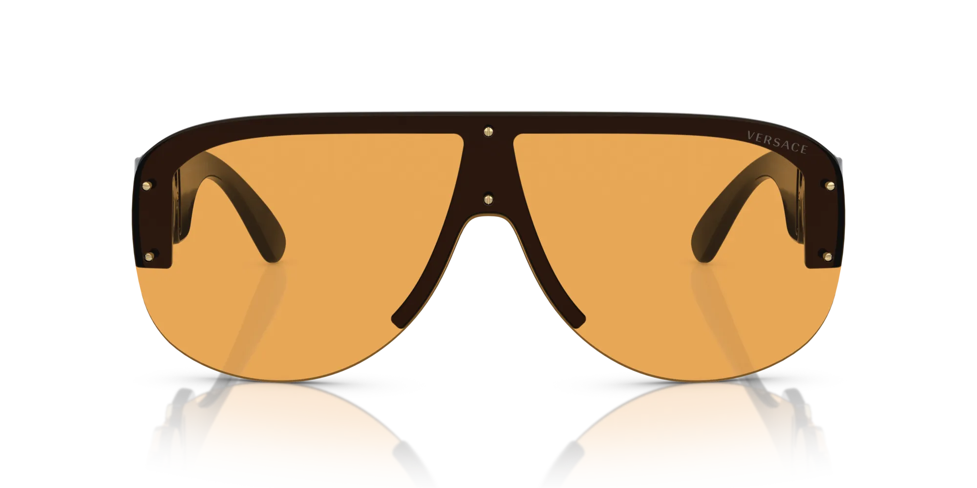 Versace VE4391 GB1/7 Occhiali da sole Nylon Nero Arancione Geometrica Normale - immagine 3