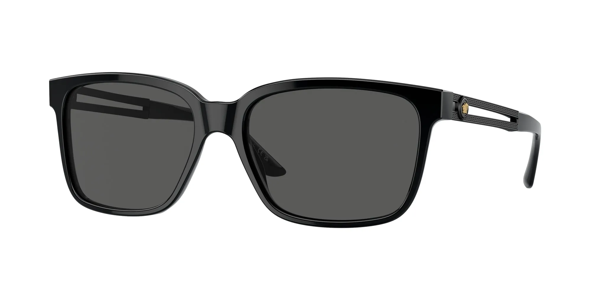 Versace VE4307 533287 Occhiali da sole Acetato Nero Grigio Squadrata Normale - immagine 1