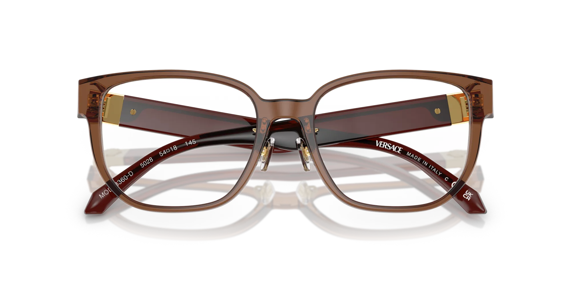 Versace VE3360D 5028 Montature da vista Acetato Marrone Squadrata Normale - immagine 2