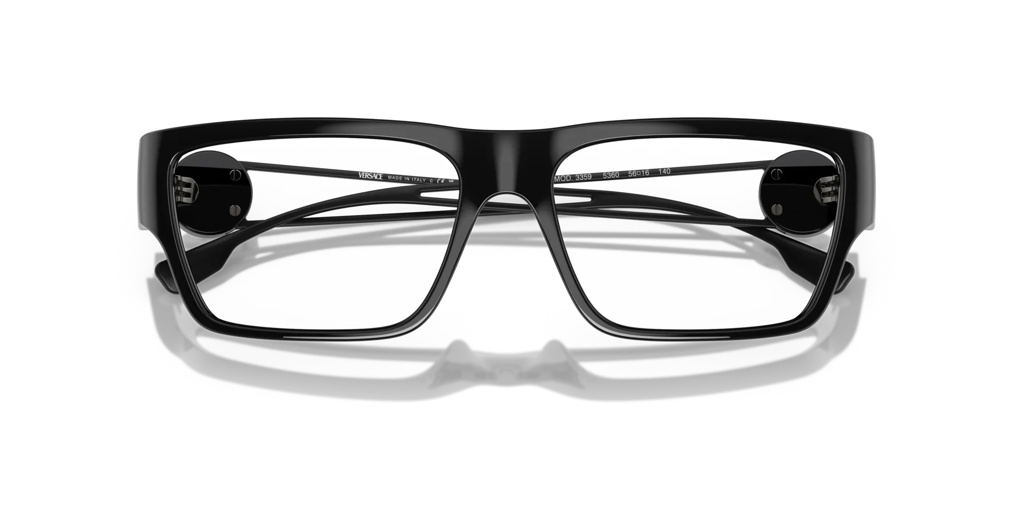 Versace VE3359 5360 Montature da vista Iniettato Nero Squadrata Normale - immagine 2