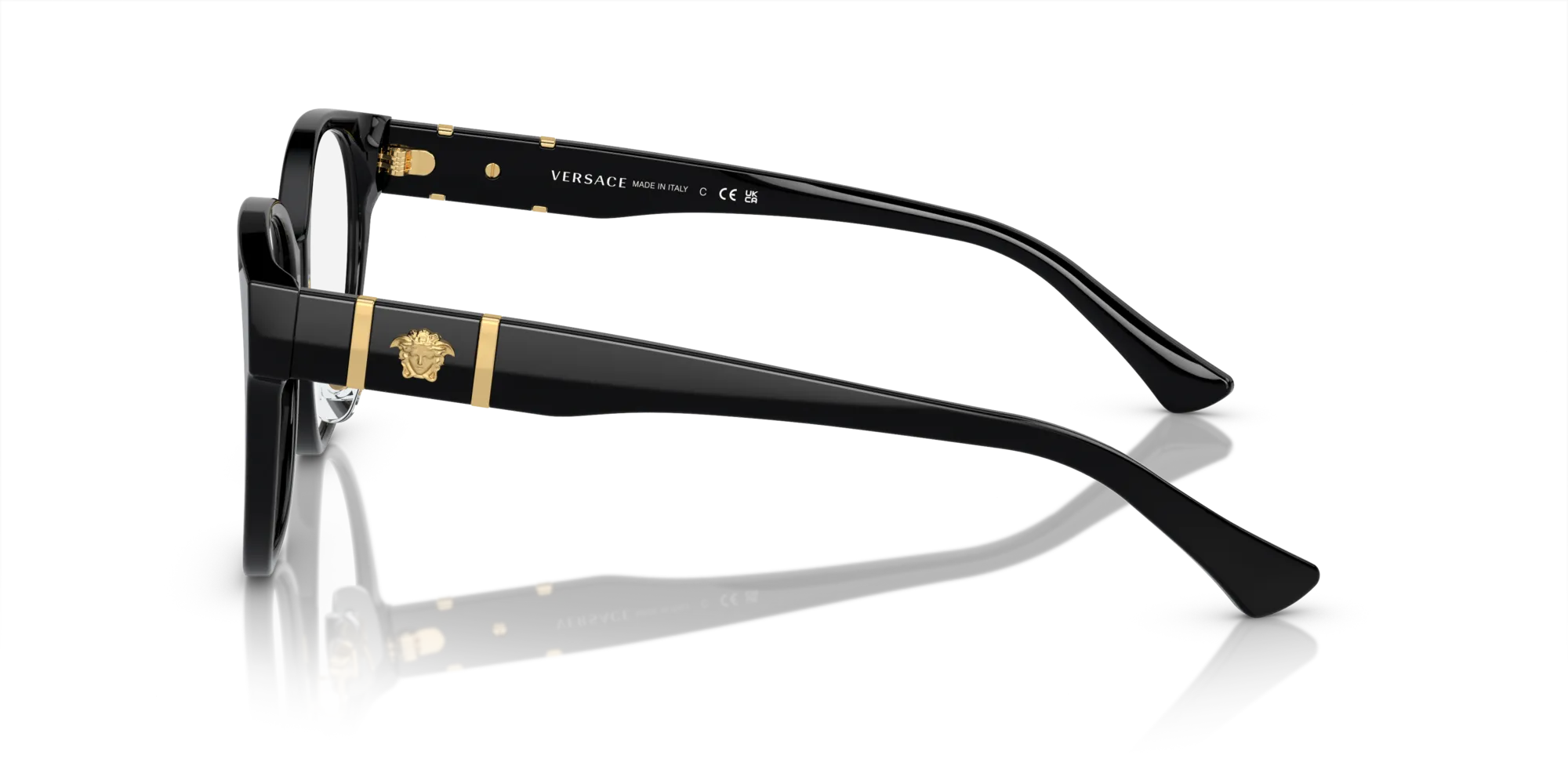 Versace VE3351D GB1 Montature da vista Acetato Nero Pantos Normale - immagine 4