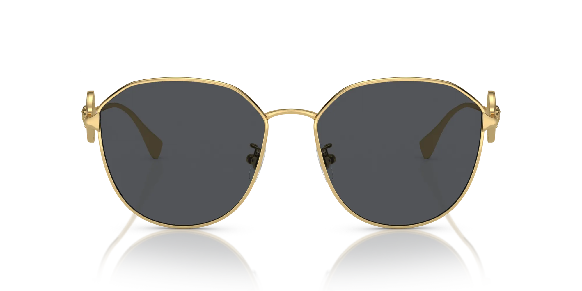 Versace VE2259D 100287 Occhiali da sole Acciaio Oro Grigio Geometrica Normale - immagine 3
