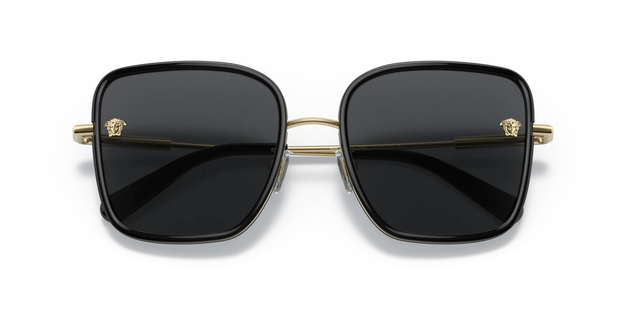 Versace VE2247D 143887 Occhiali da sole Acciaio Nero Grigio Squadrata Normale - immagine 2