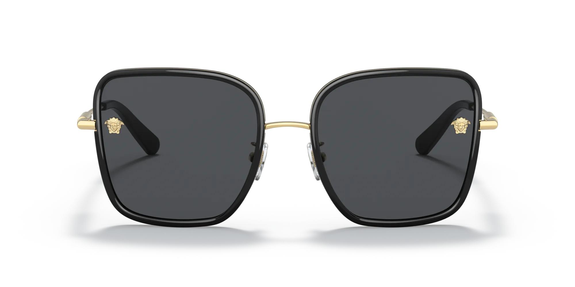 Versace VE2247D 143887 Occhiali da sole Acciaio Nero Grigio Squadrata Normale - immagine 3