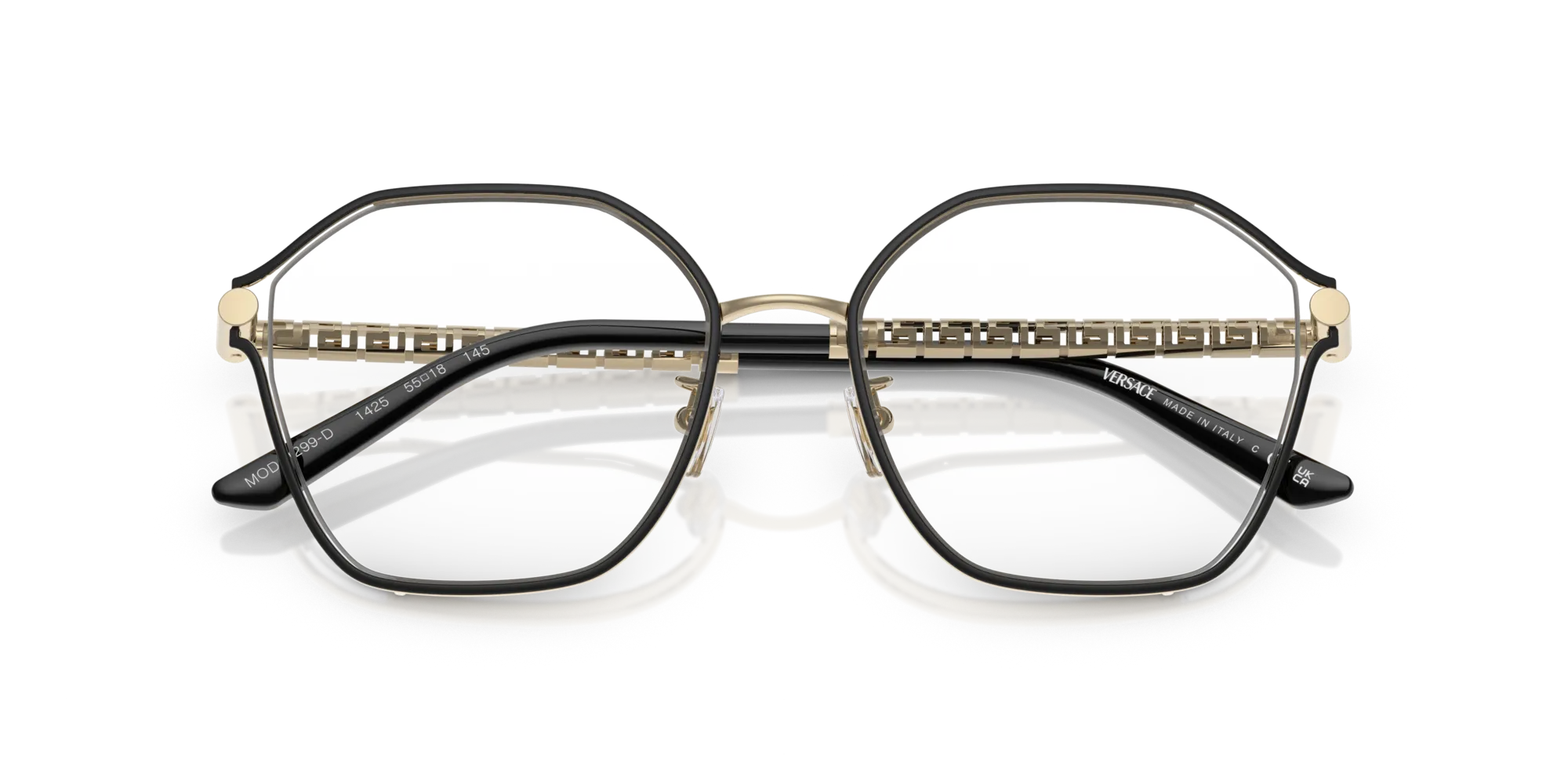 Versace VE1299D 1425 Montature da vista Metallo Oro Geometrica Normale - immagine 2