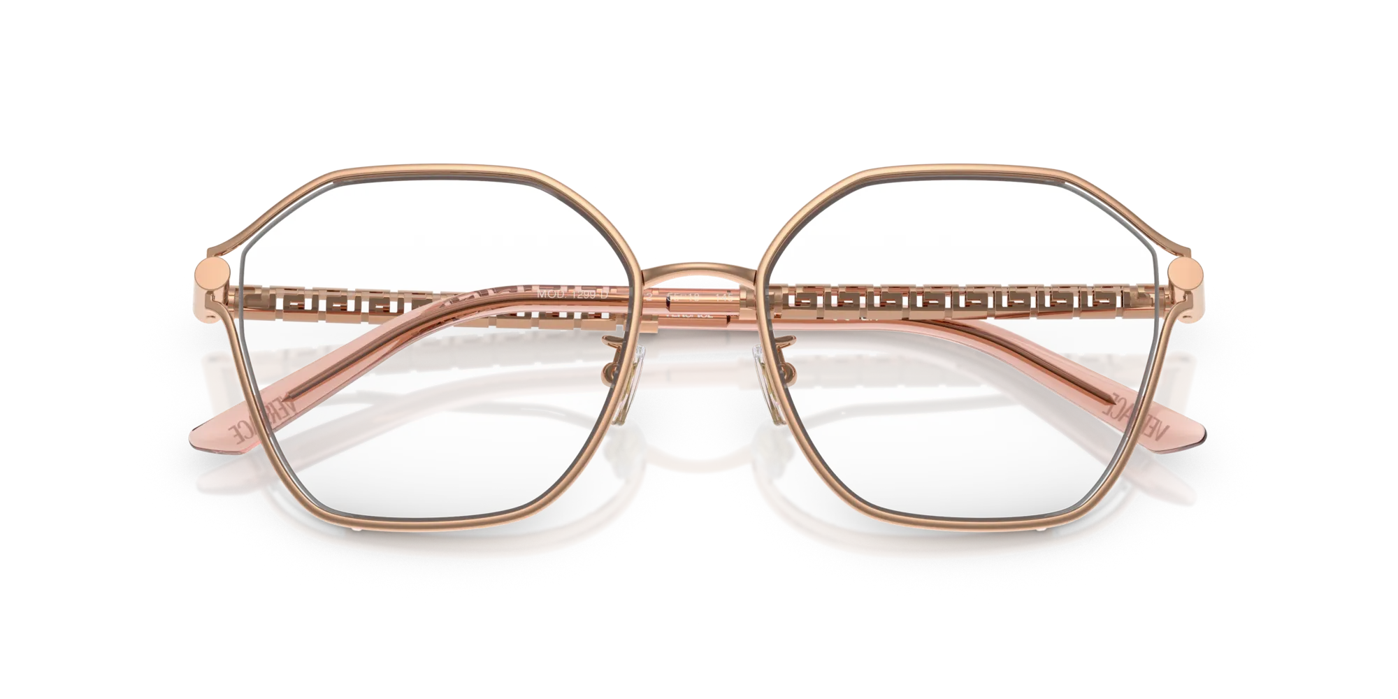 Versace VE1299D 1412 Montature da vista Metallo Oro Geometrica Normale - immagine 2
