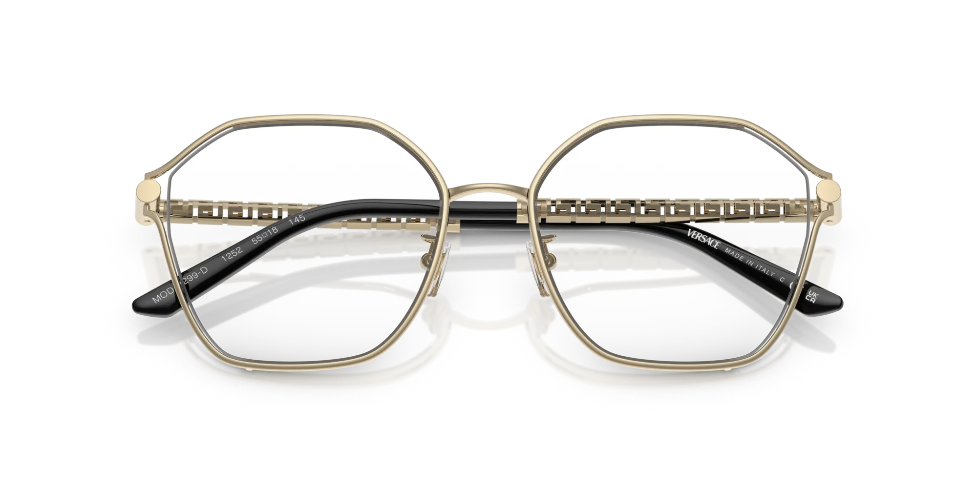 Versace VE1299D 1252 Montature da vista Metallo Oro Geometrica Normale - immagine 2