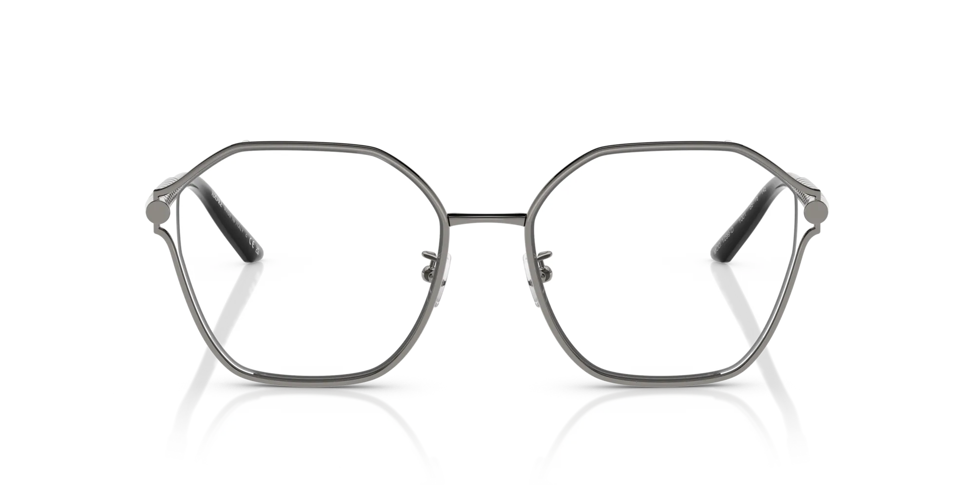 Versace VE1299D 1001 Montature da vista Metallo Grigio Trasparente Geometrica Normale - immagine 3