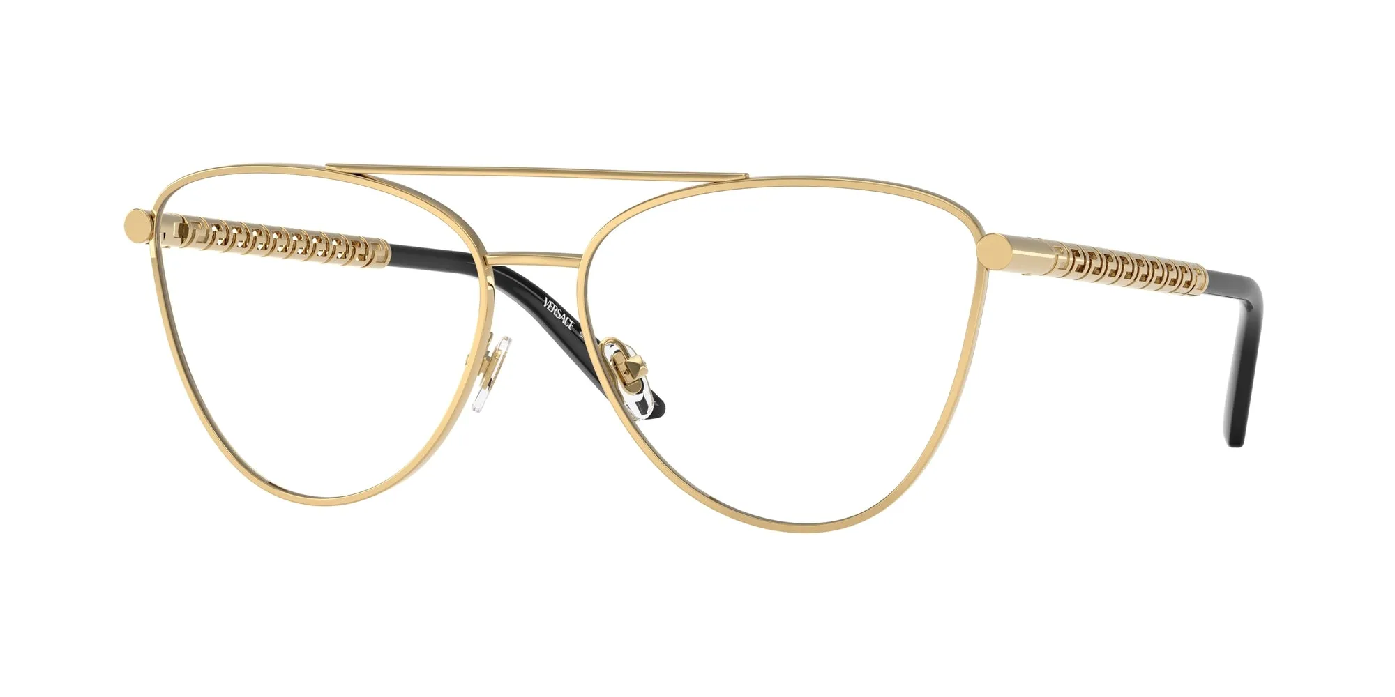 Versace VE1296 1002 Montature da vista Metallo Oro Trasparente Cat Eye Normale - immagine 1