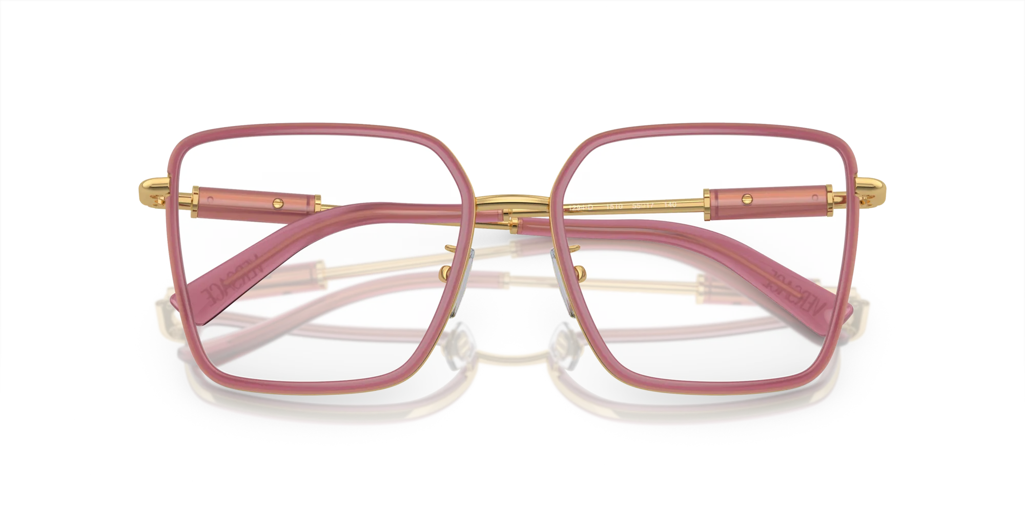 Versace VE1294D 1510 Montature da vista Metallo Rosso Trasparente Farfalla Normale - immagine 2