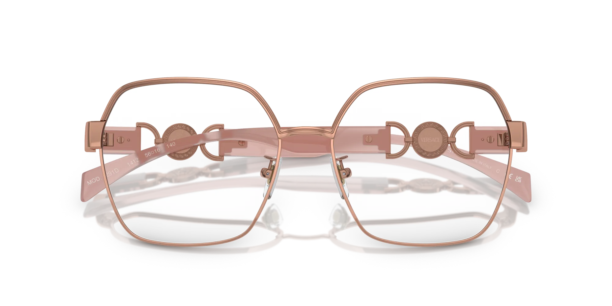 Versace VE1291D 1412 Montature da vista Acciaio Oro Squadrata Normale - immagine 2