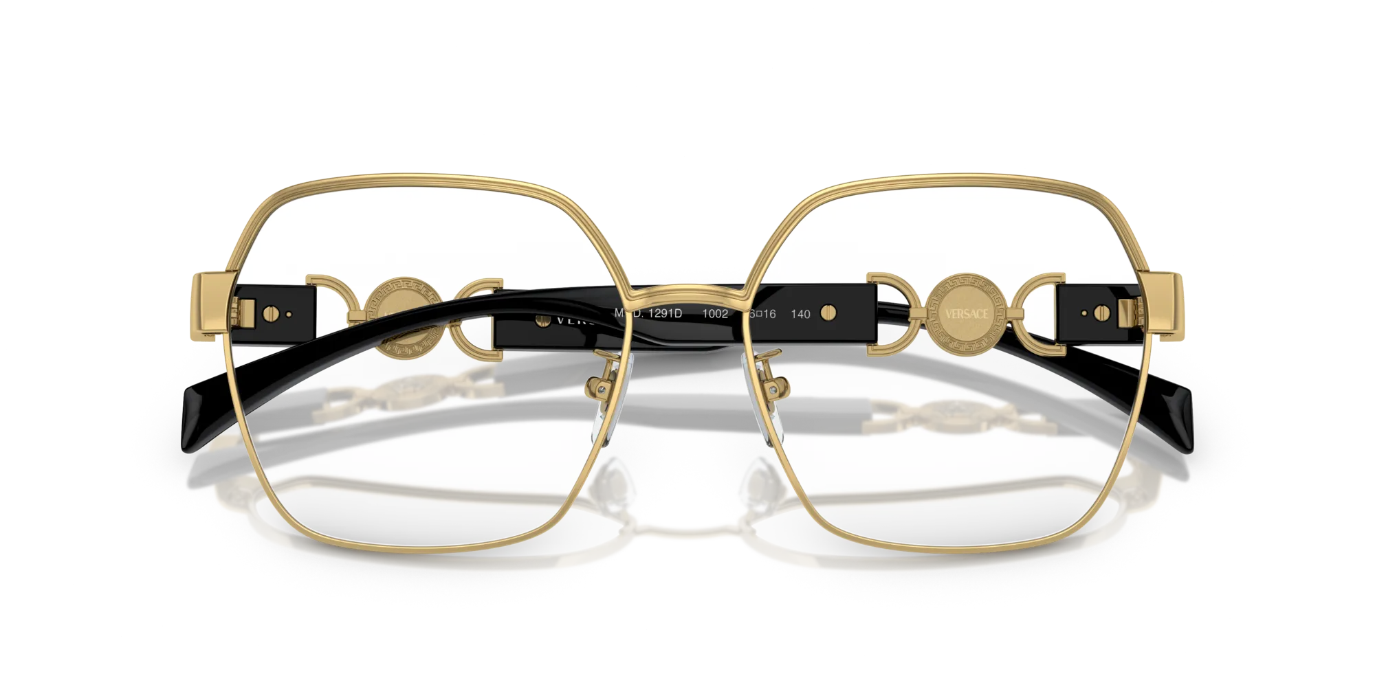 Versace VE1291D 1002 Montature da vista Acciaio Oro Squadrata Normale - immagine 2