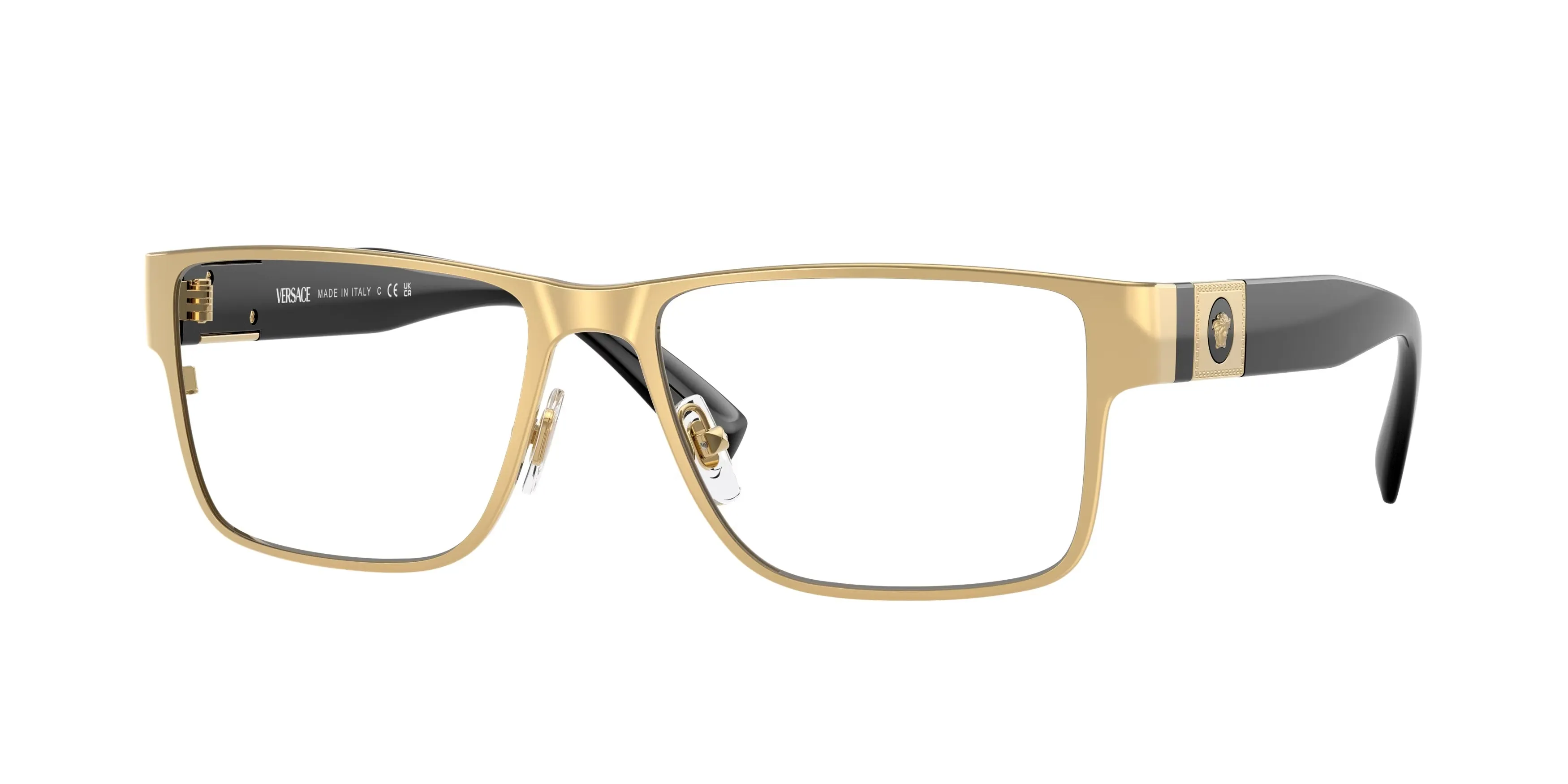 Versace VE1274 1002 Montature da vista Metallo Oro Trasparente Squadrata Normale - immagine 1