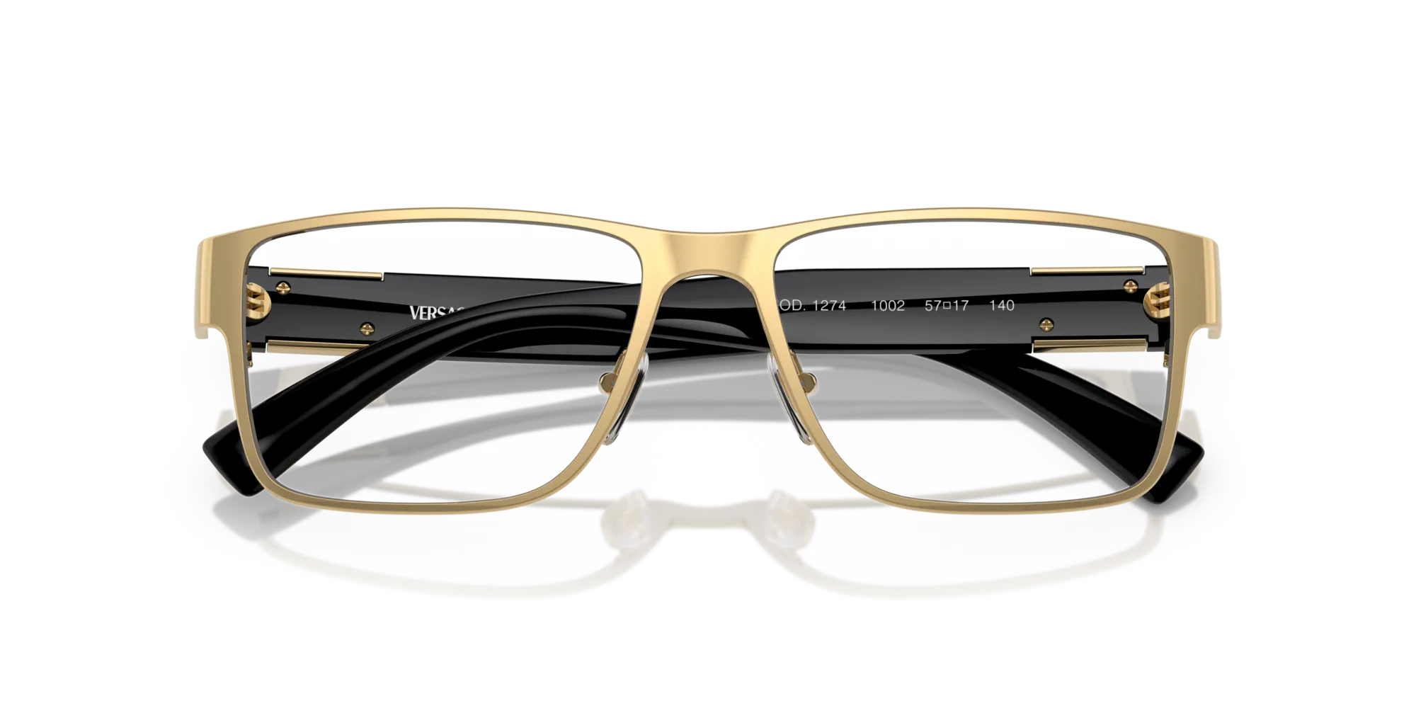 Versace VE1274 1002 Montature da vista Metallo Oro Trasparente Squadrata Normale - immagine 2