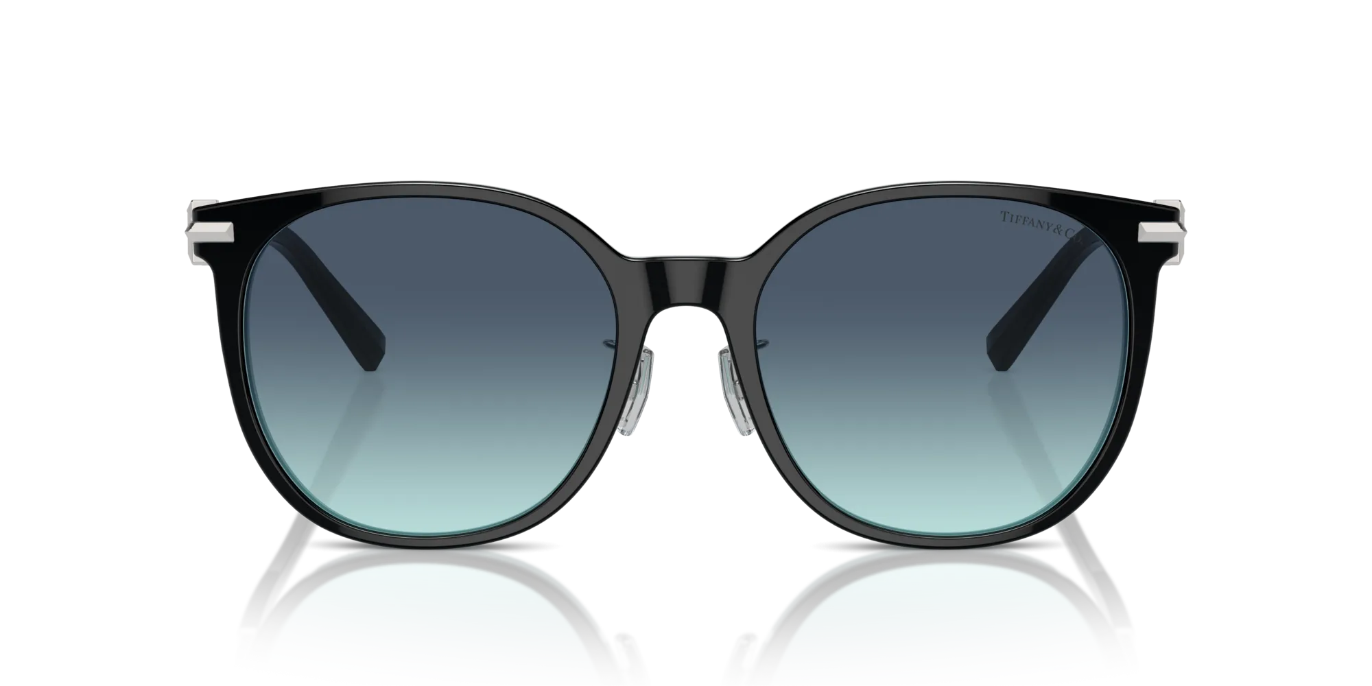 Tiffany TF4224D 80559S Occhiali da sole Acetato Nero Blu Rotonda Normale Sfumato - immagine 3