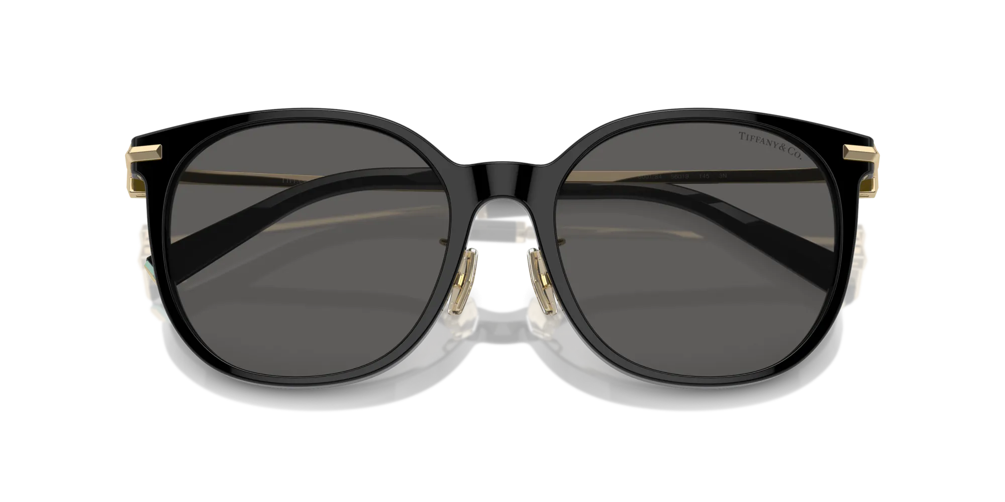 Tiffany TF4224D 8001S4 Occhiali da sole Acetato Nero Grigio Rotonda Normale Sfumato - immagine 2