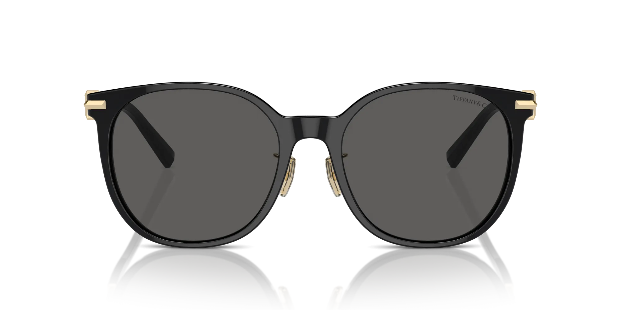 Tiffany TF4224D 8001S4 Occhiali da sole Acetato Nero Grigio Rotonda Normale Sfumato - immagine 3