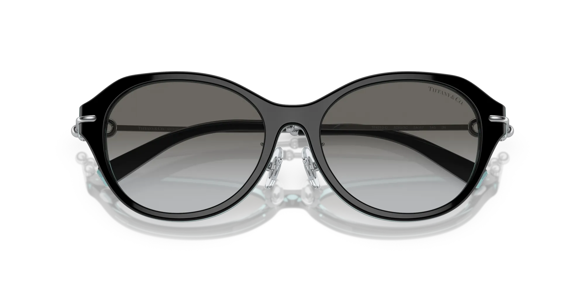 Tiffany TF4210D 82853C Occhiali da sole Acetato Nero Grigio Rotonda Normale Sfumato - immagine 2