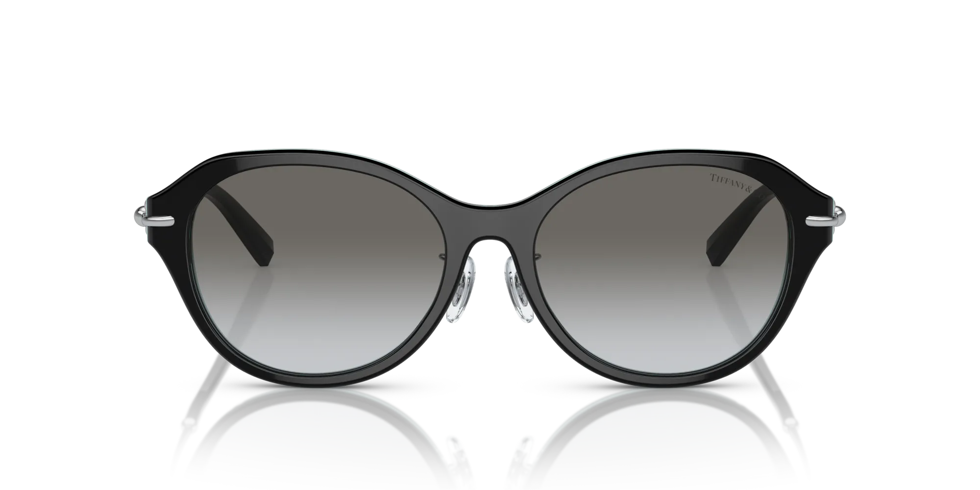 Tiffany TF4210D 82853C Occhiali da sole Acetato Nero Grigio Rotonda Normale Sfumato - immagine 3