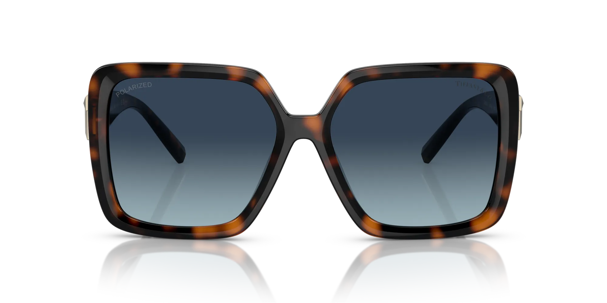 Tiffany TF4206U 80154U Occhiali da sole Iniettato Tartaruga [""] Squadrata Polarizzata Sfumato - immagine 3
