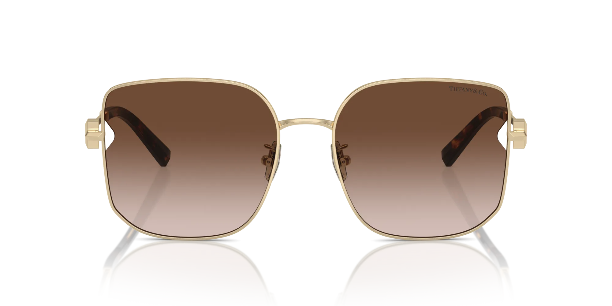Tiffany TF3105D 61893B Occhiali da sole Acciaio Oro Marrone Squadrata Normale Sfumato - immagine 3