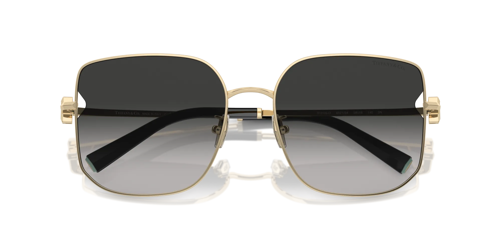 Tiffany TF3105D 6021S4 Occhiali da sole Acciaio Oro Grigio Squadrata Normale Sfumato - immagine 2