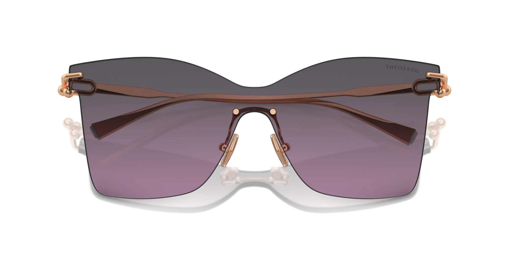 Tiffany TF3103K 62144Q Occhiali da sole Metallo Oro Grigio Farfalla Normale Sfumato - immagine 2