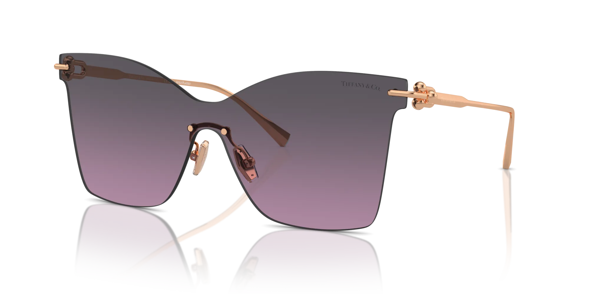 Tiffany TF3103K 62144Q Occhiali da sole Metallo Oro Grigio Farfalla Normale Sfumato - immagine 4