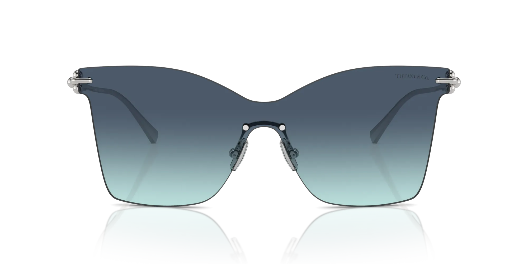 Tiffany TF3103K 62139S Occhiali da sole Metallo Argento Blu Farfalla Normale Sfumato - immagine 3