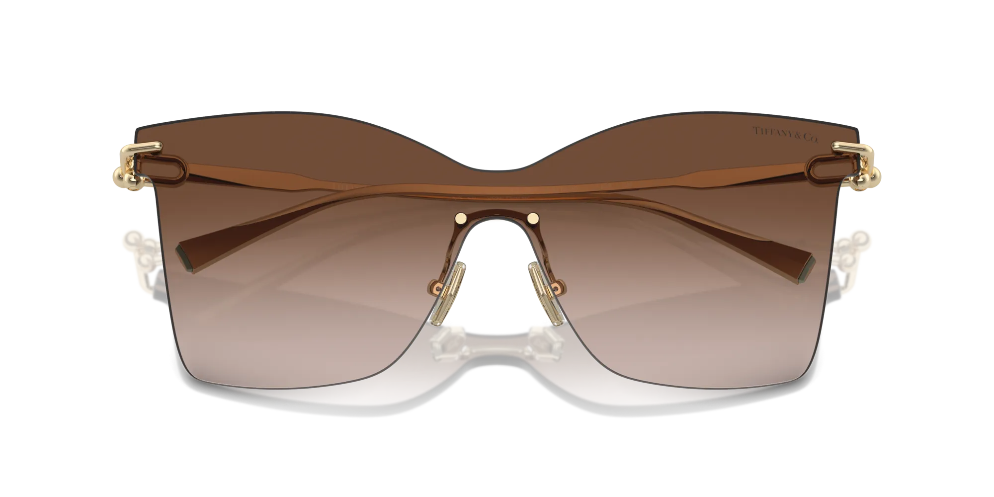 Tiffany TF3103K 62123B Occhiali da sole Metallo Oro Marrone Farfalla Normale Sfumato - immagine 2
