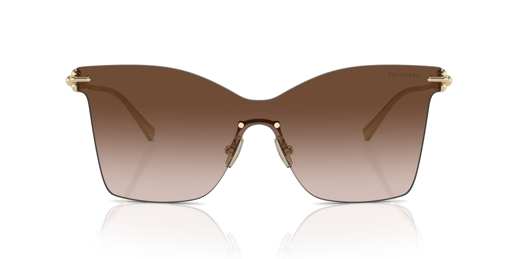 Tiffany TF3103K 62123B Occhiali da sole Metallo Oro Marrone Farfalla Normale Sfumato - immagine 3