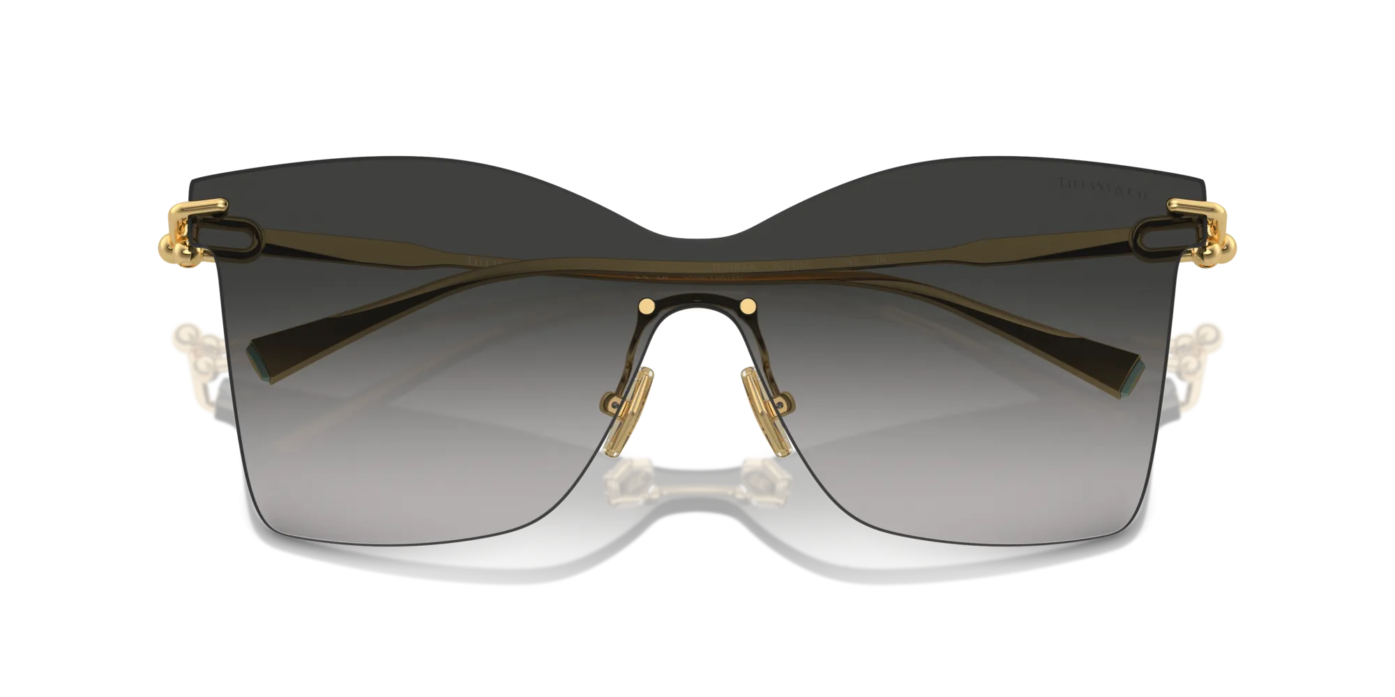 Tiffany TF3103K 62113C Occhiali da sole Metallo Oro Grigio Farfalla Normale Sfumato - immagine 2