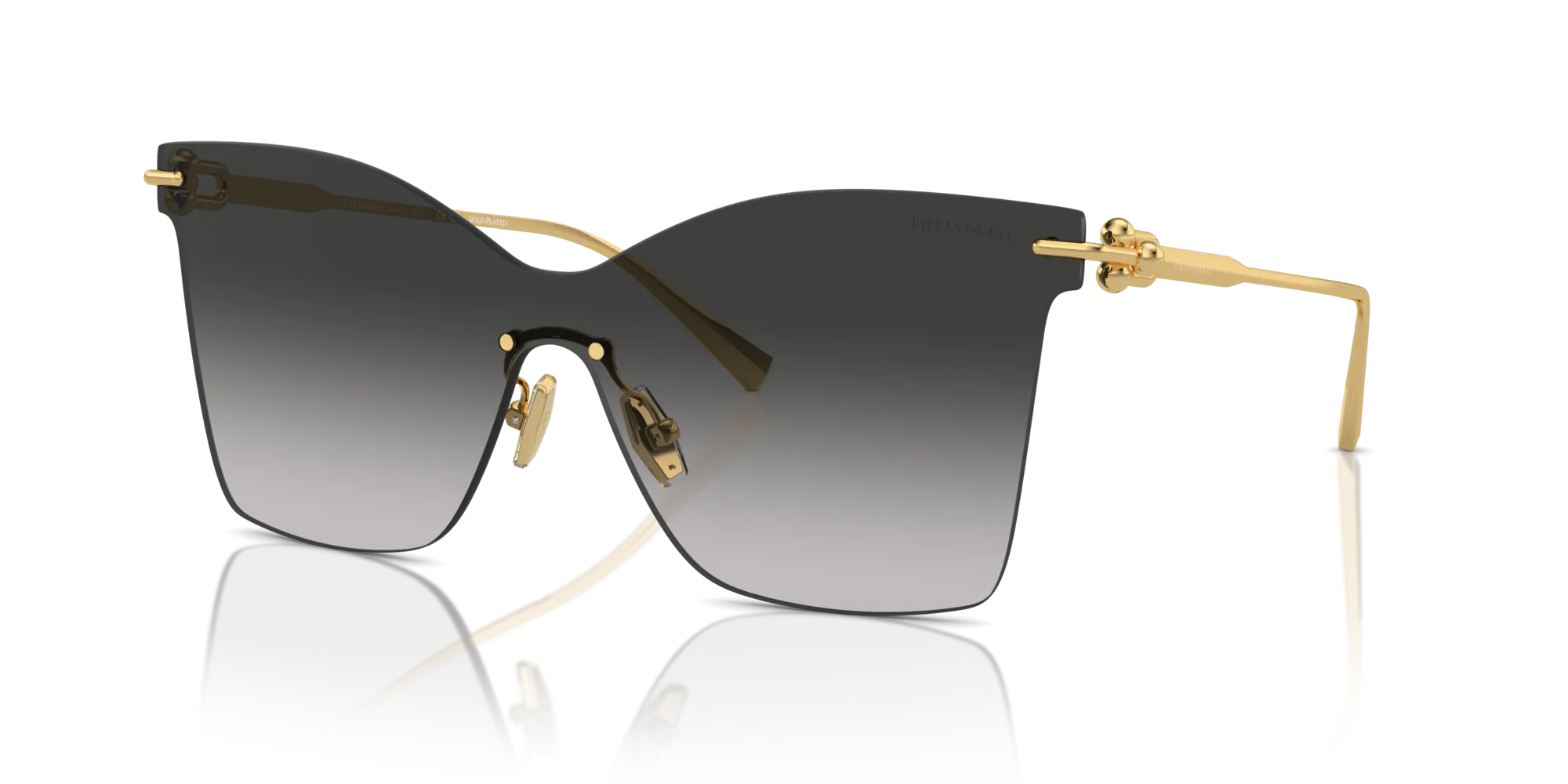 Tiffany TF3103K 62113C Occhiali da sole Metallo Oro Grigio Farfalla Normale Sfumato - immagine 4