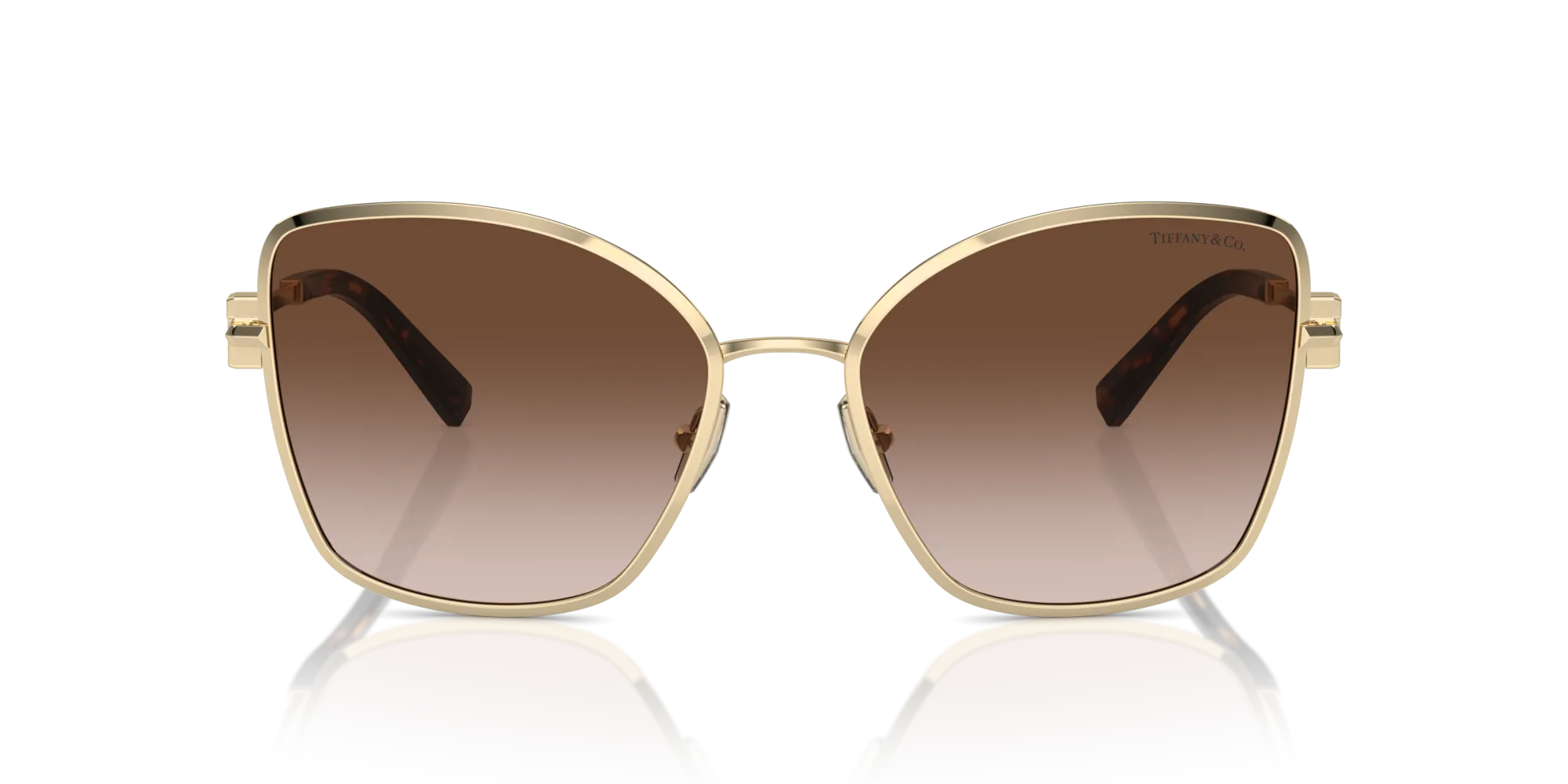 Tiffany TF3102B 61893B Occhiali da sole Metallo Oro Marrone Farfalla Normale Sfumato - immagine 3