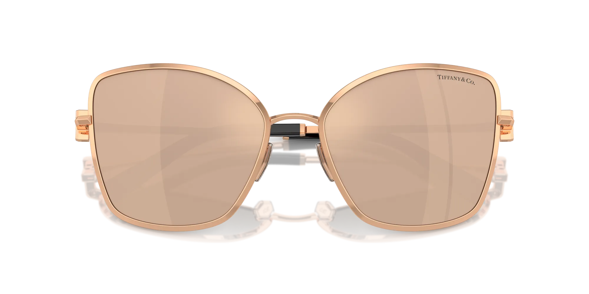 Tiffany TF3102B 61750W Occhiali da sole Metallo Oro Marrone Farfalla Specchiate Specchiato - immagine 2