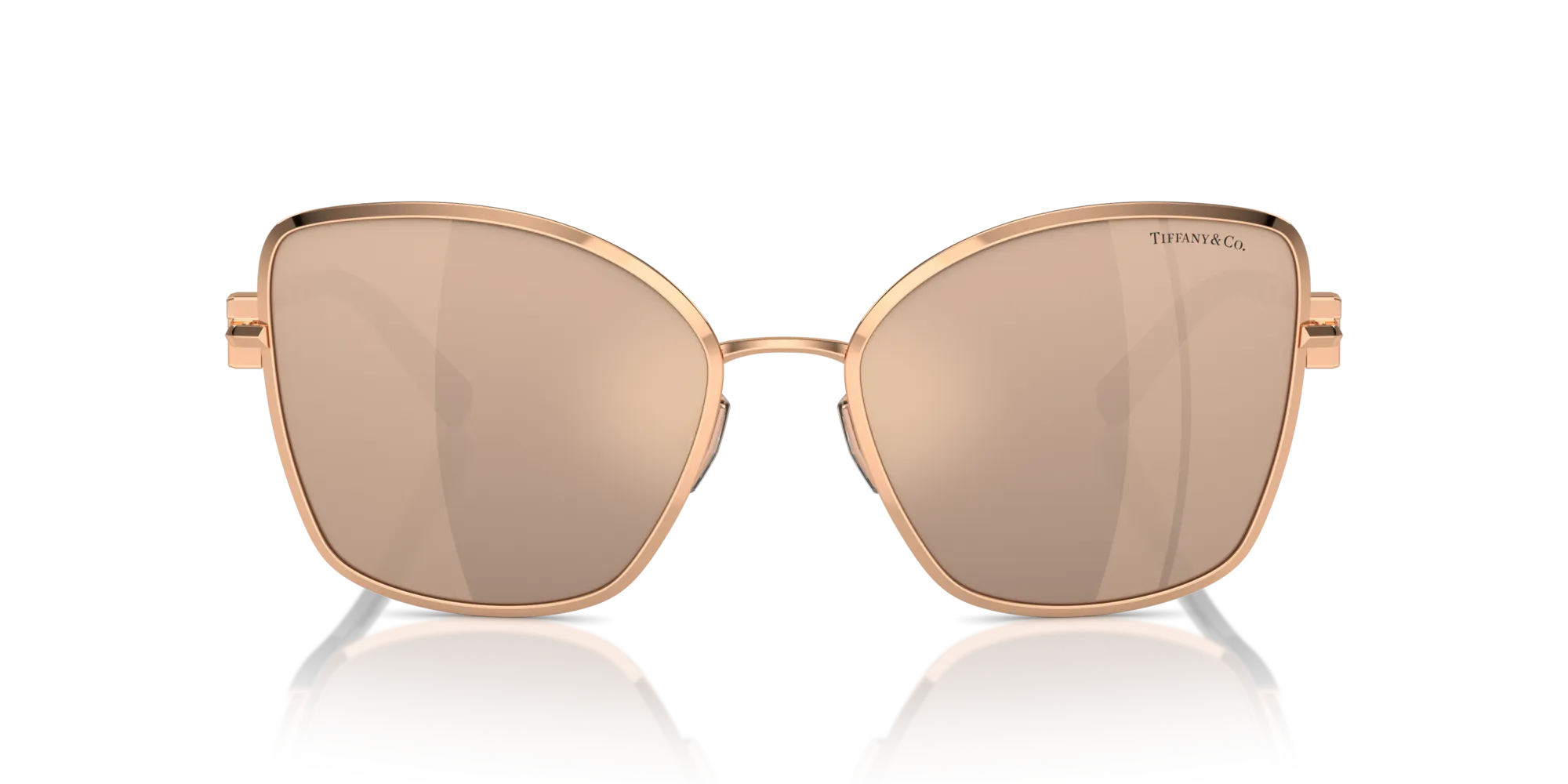 Tiffany TF3102B 61750W Occhiali da sole Metallo Oro Marrone Farfalla Specchiate Specchiato - immagine 3