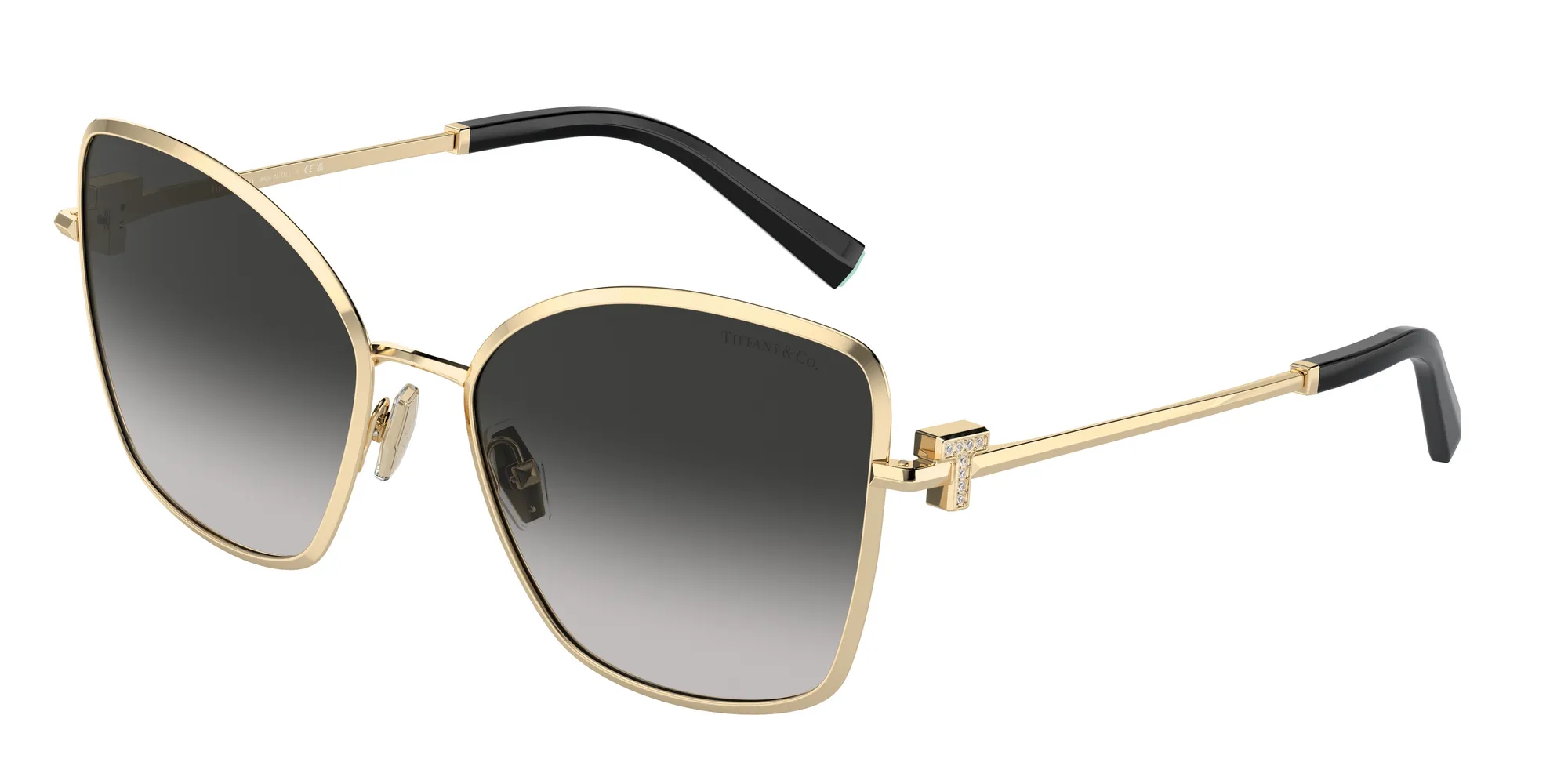 Tiffany TF3102B 60213C Occhiali da sole Metallo Oro Grigio Farfalla Normale Sfumato - immagine 1