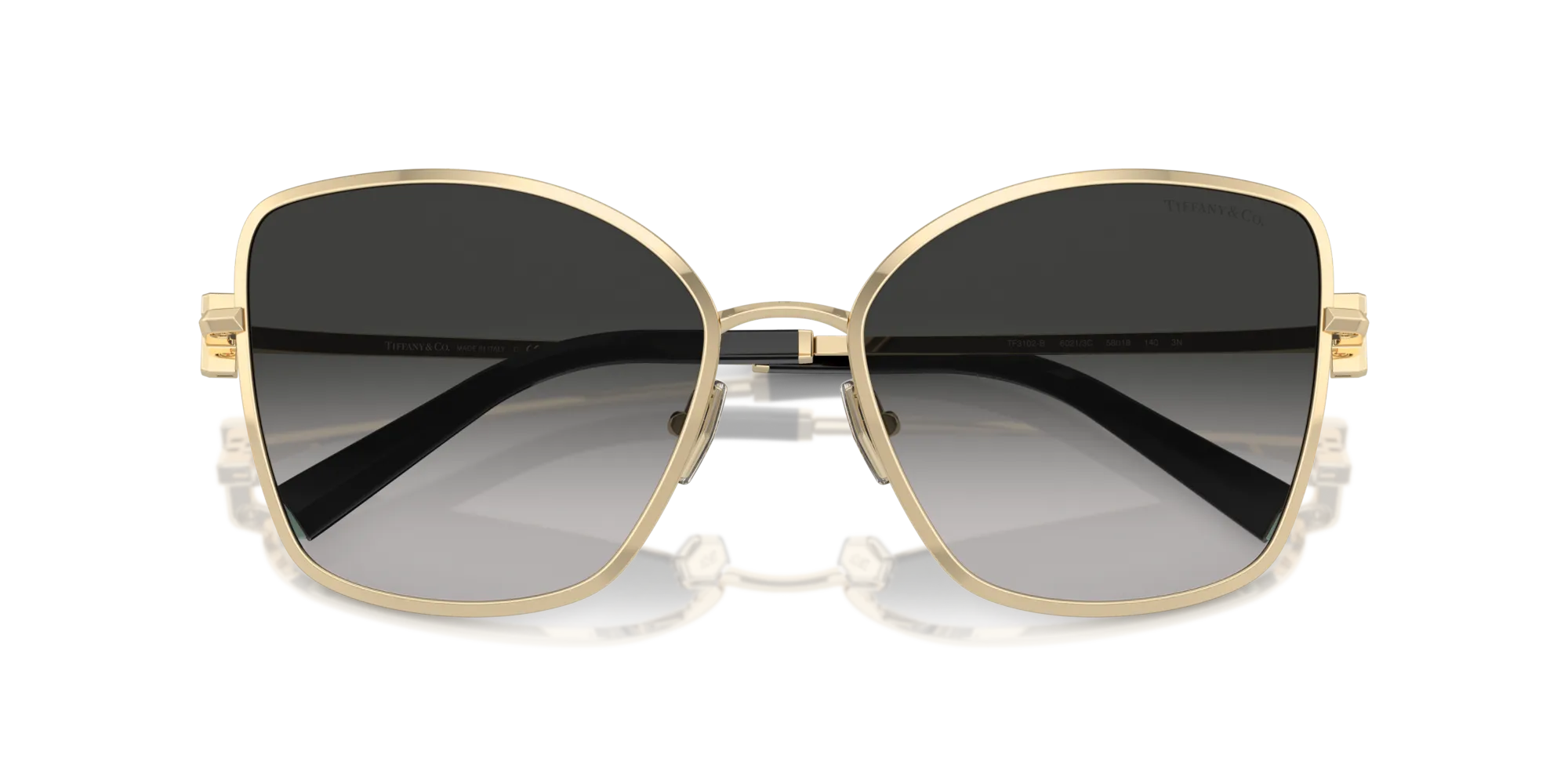Tiffany TF3102B 60213C Occhiali da sole Metallo Oro Grigio Farfalla Normale Sfumato - immagine 2